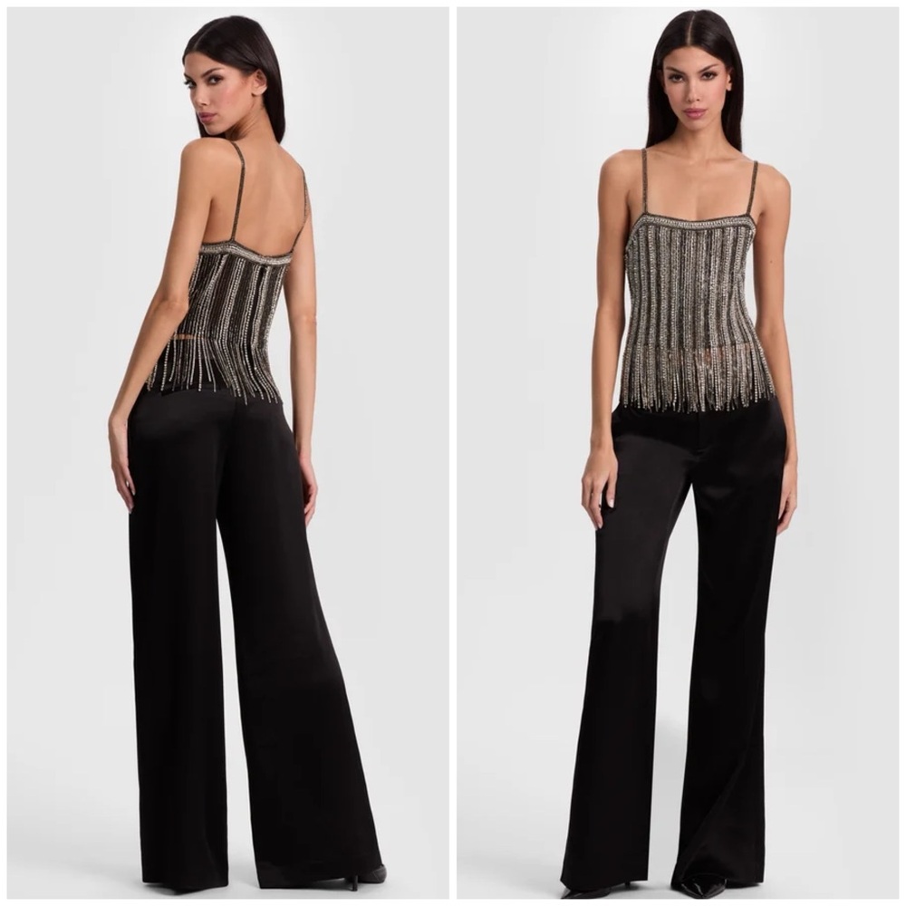 ALICE + OLIVIA CHI EMBELLISHED FRINGE TANK - Picture 9 of 15